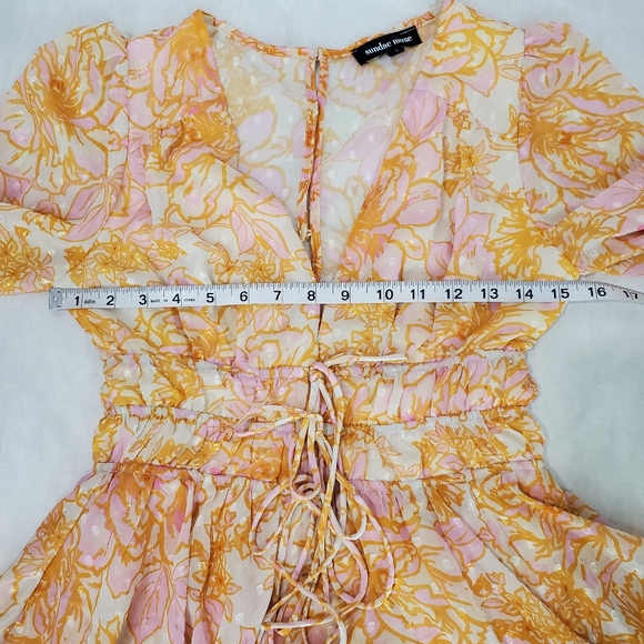 Sundae Muse Evelina Floral Ruffle Romantic Fairy Corset Feminine Blouson Sleeve - Picture 5 of 16